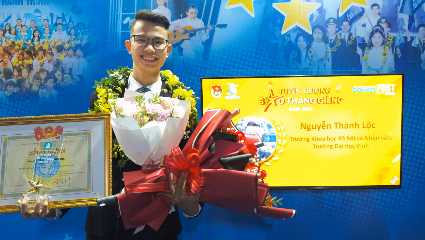 Nguyễn Thành Lộc vinh dự là một trong 112 đồng chí được vinh danh “Sao Tháng Giêng” năm 2024.