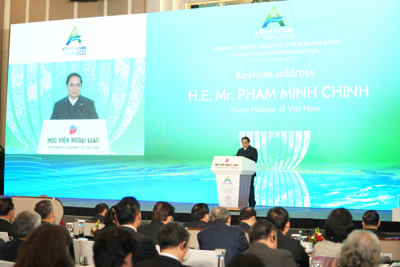 Toàn cảnh phiên khai mạc Diễn đàn Tương lai ASEAN 2025. Toàn cảnh phiên khai mạc Diễn đàn Tương lai ASEAN 2025.