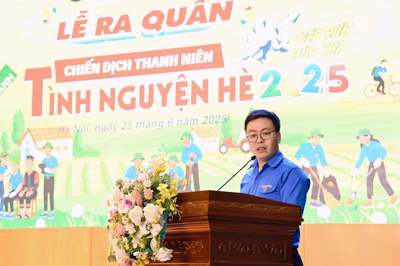 Đồng chí Nguyễn Văn Khởi – Bí thư Đoàn trường khẳng định phương châm xuyên suốt của chiến dịch năm nay là An toàn – Hiệu quả – Tập trung – Sáng tạo – Lan tỏa.