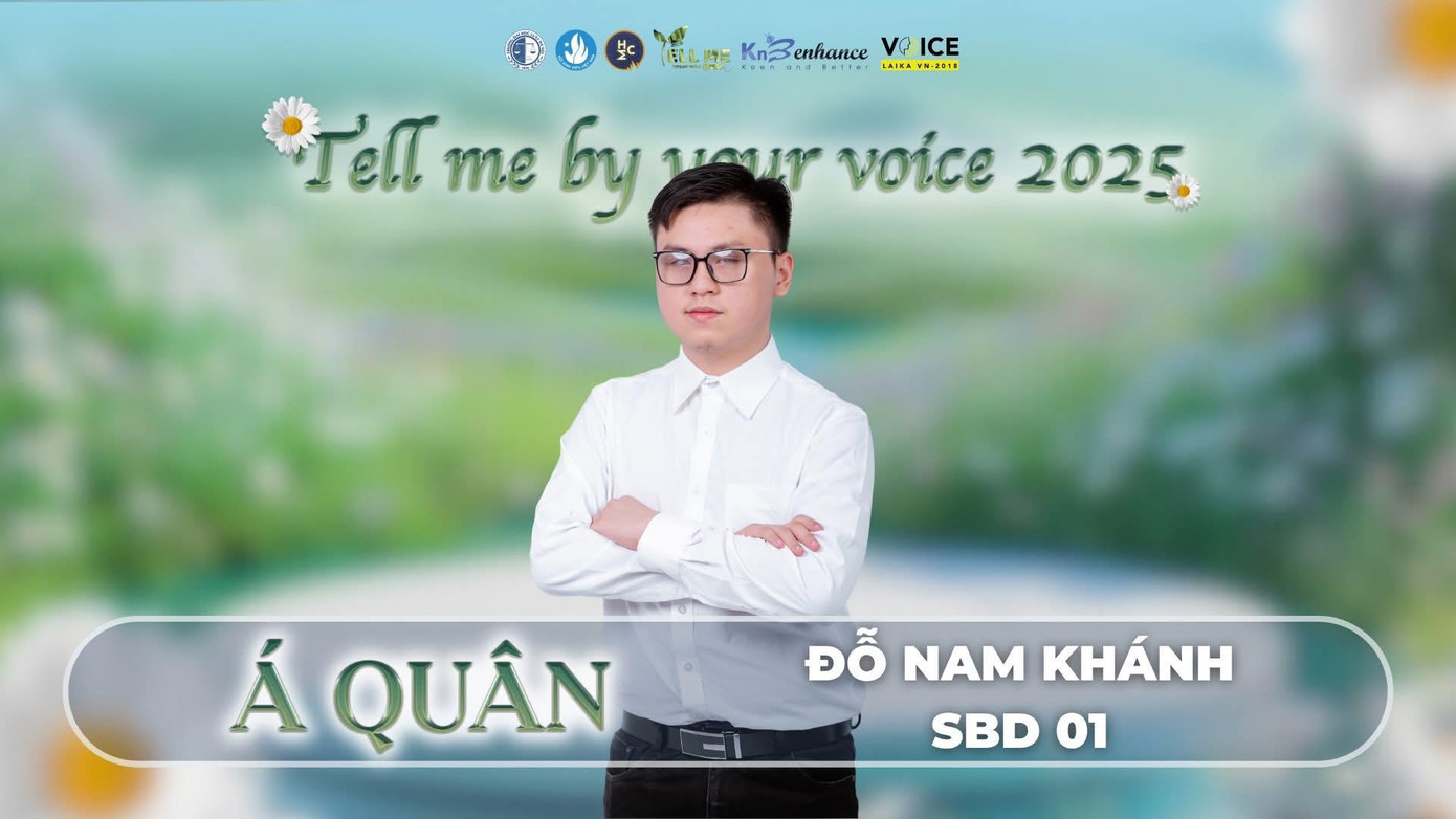 Khánh tại cuộc thi Tell me by your voice Khánh tại cuộc thi Tell me by your voice