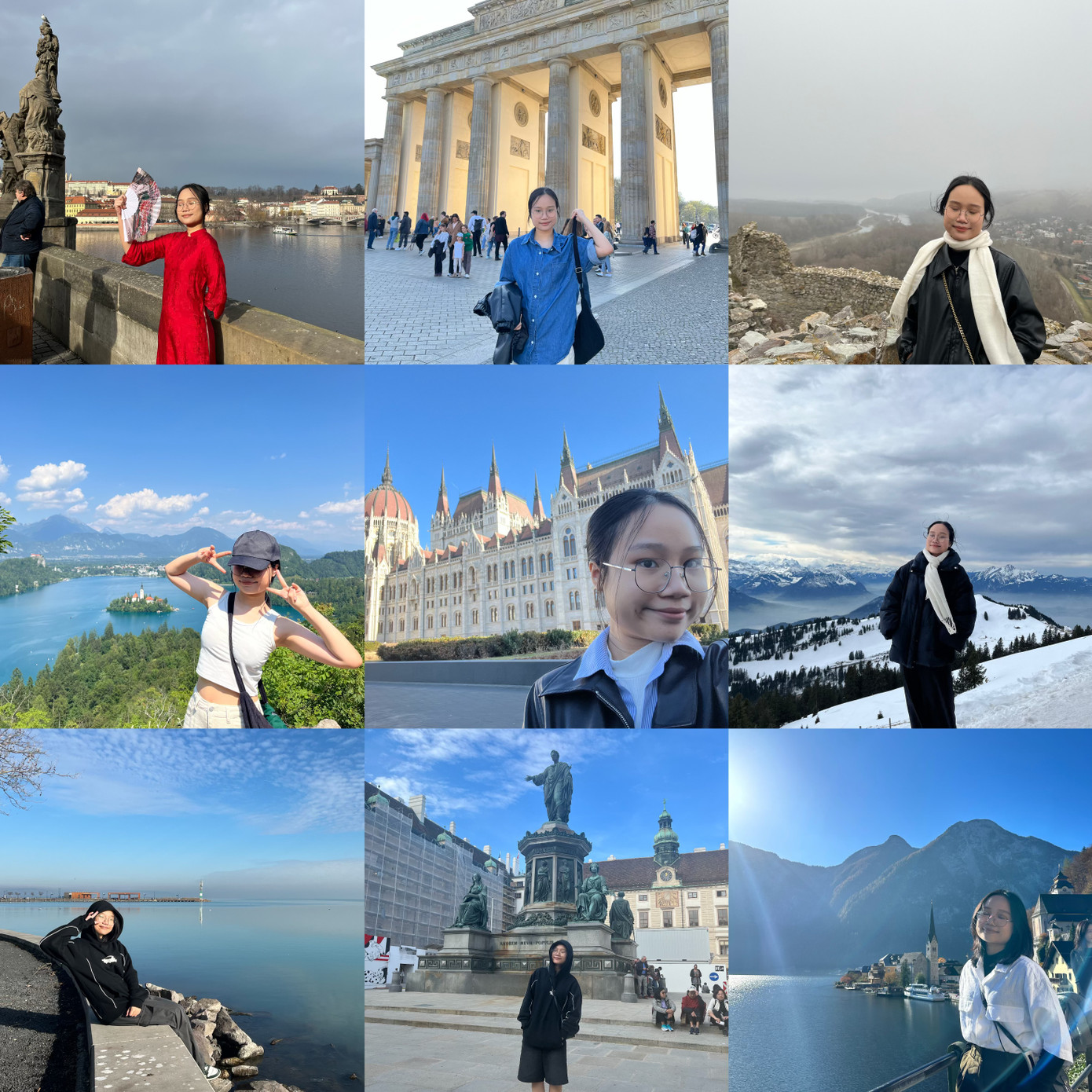 Những vùng trời mới ở châu Âu mà Bảo Châu có cơ hội được ngắm nhìn trong khoảng thời gian du học.