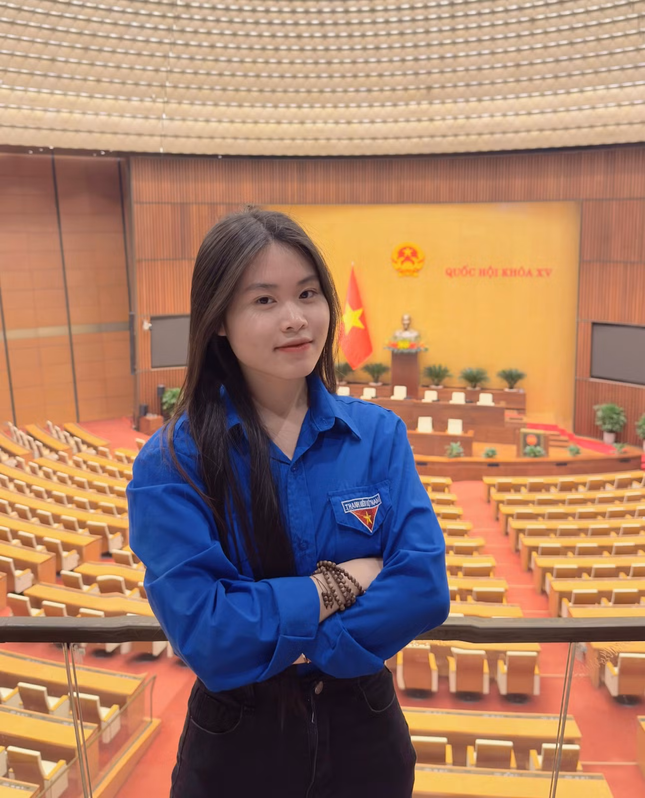 Sinh viên Nguyễn Thị Thanh Thanh - lớp 64LUẬT2, ngành Luật, Trường Đại học Thủy lợi.