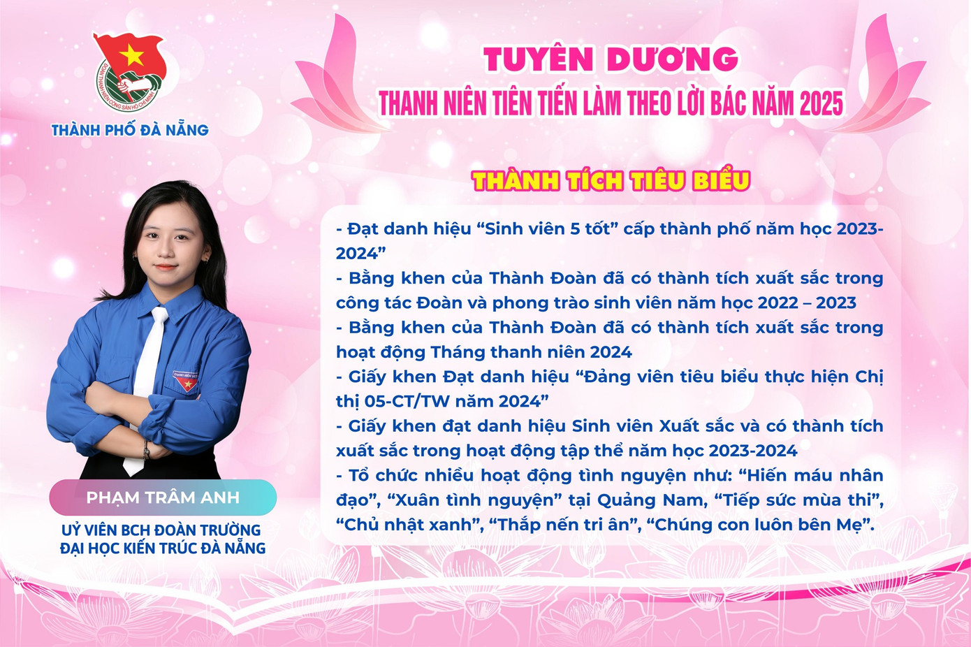 Một số thành tích nổi bật của Trâm Anh.