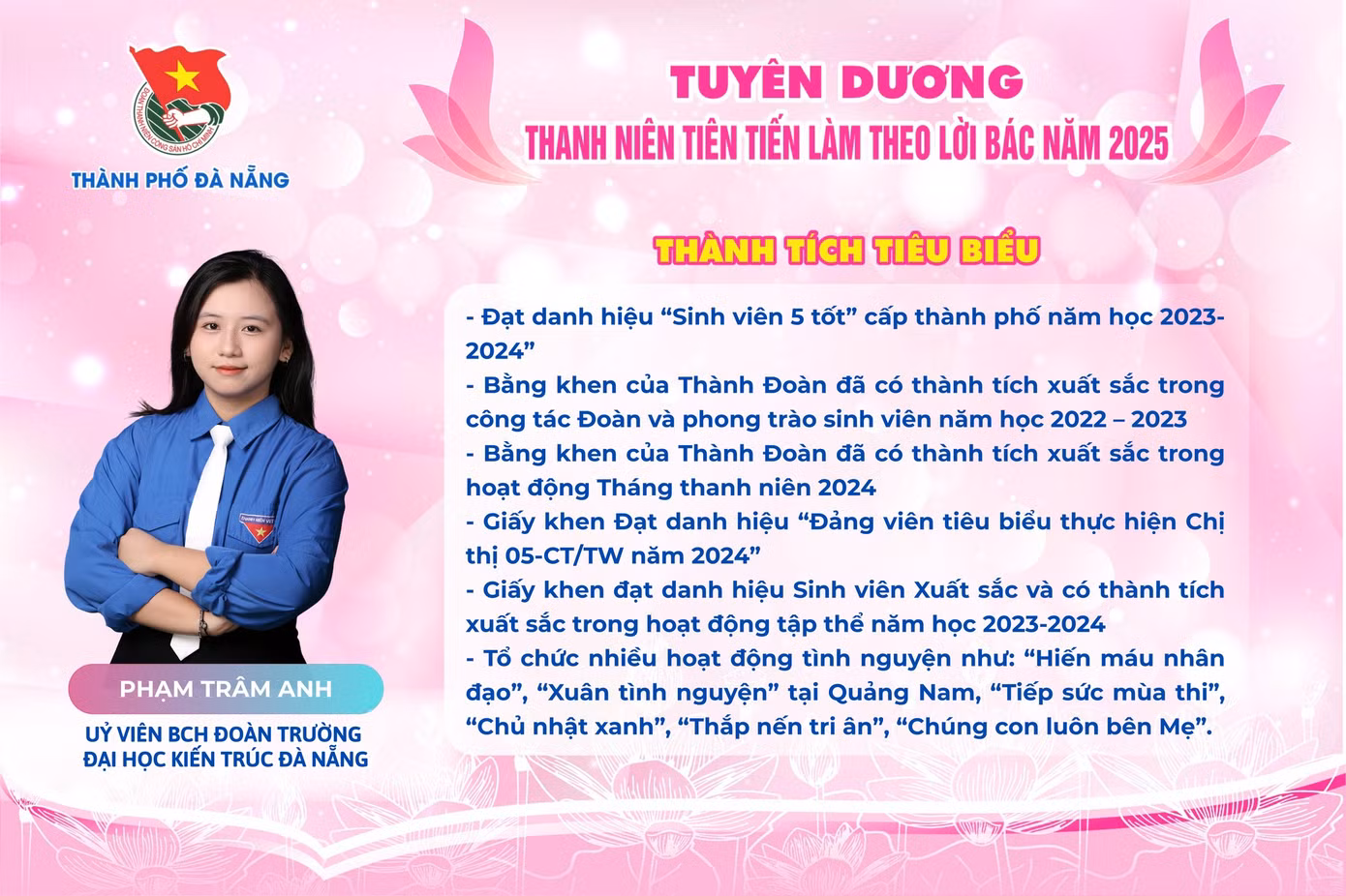 Một số thành tích nổi bật của Trâm Anh. Một số thành tích nổi bật của Trâm Anh.