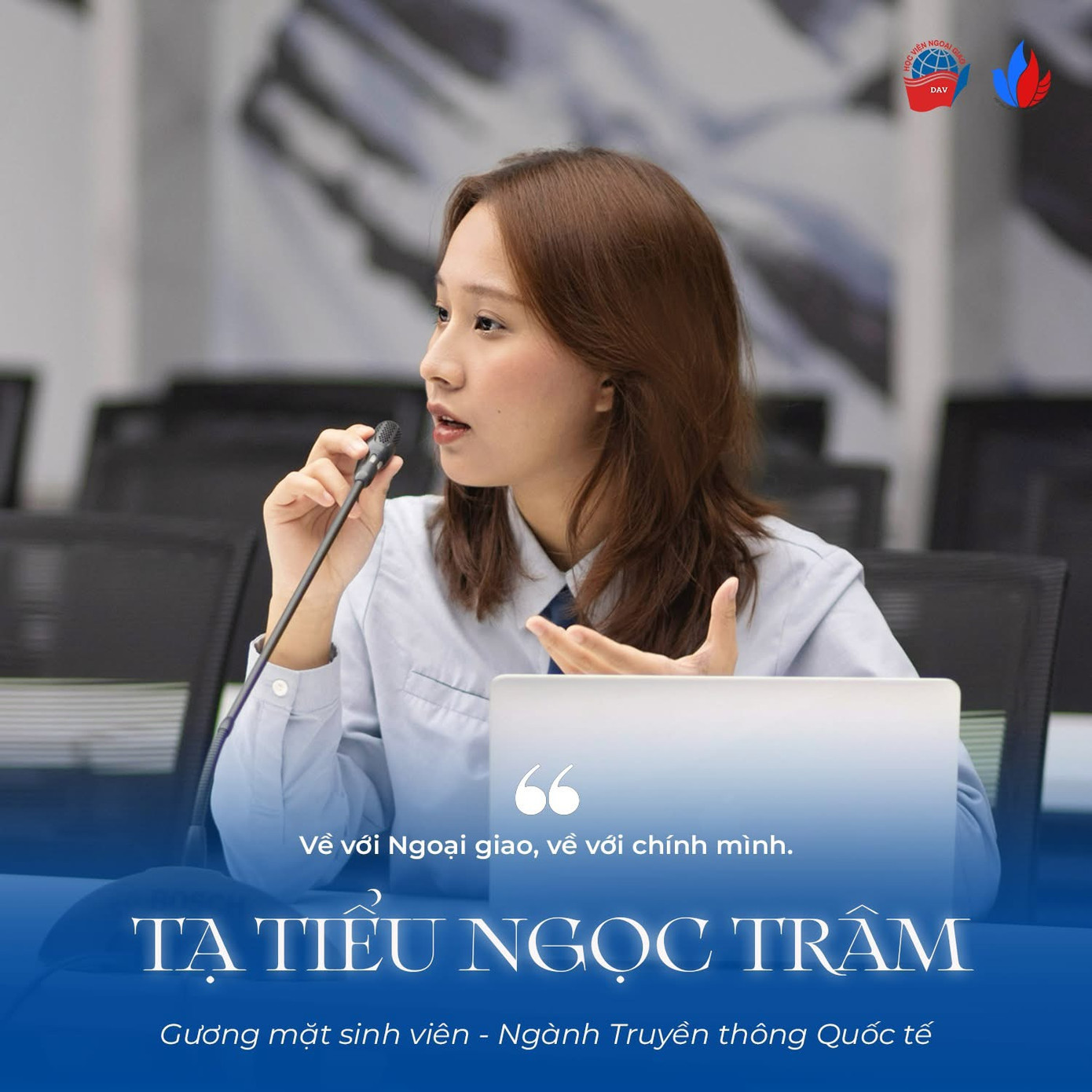 Tạ Tiểu Ngọc Trâm xuất sắc trở thành một trong 25 Gương mặt Sinh viên Học viện Ngoại giao năm 2025.