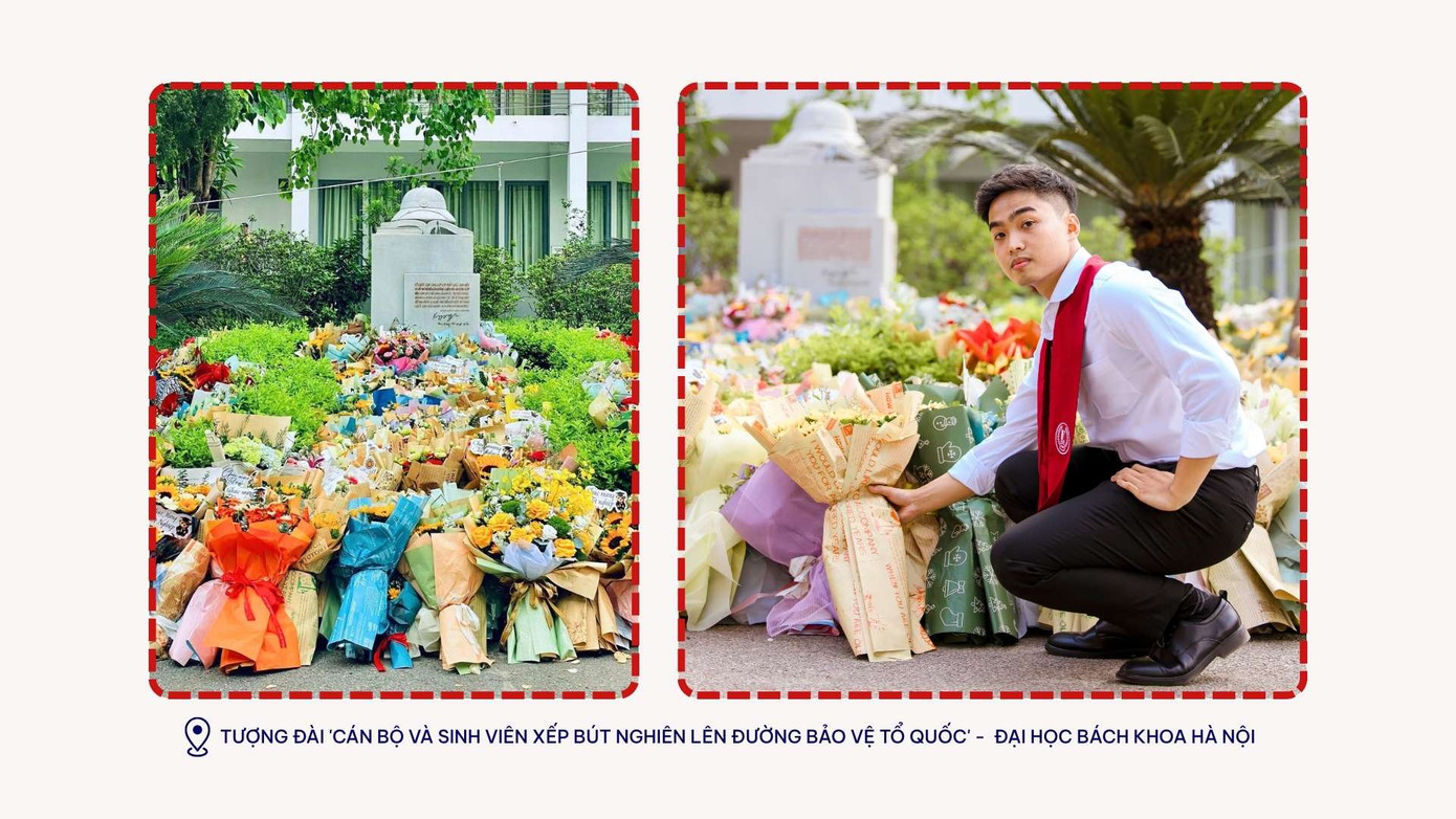 Phúc đặt hoa tri ân cựu sinh viên Bách Khoa trong ngày tốt nghiệp. Phúc đặt hoa tri ân cựu sinh viên Bách Khoa trong ngày tốt nghiệp.