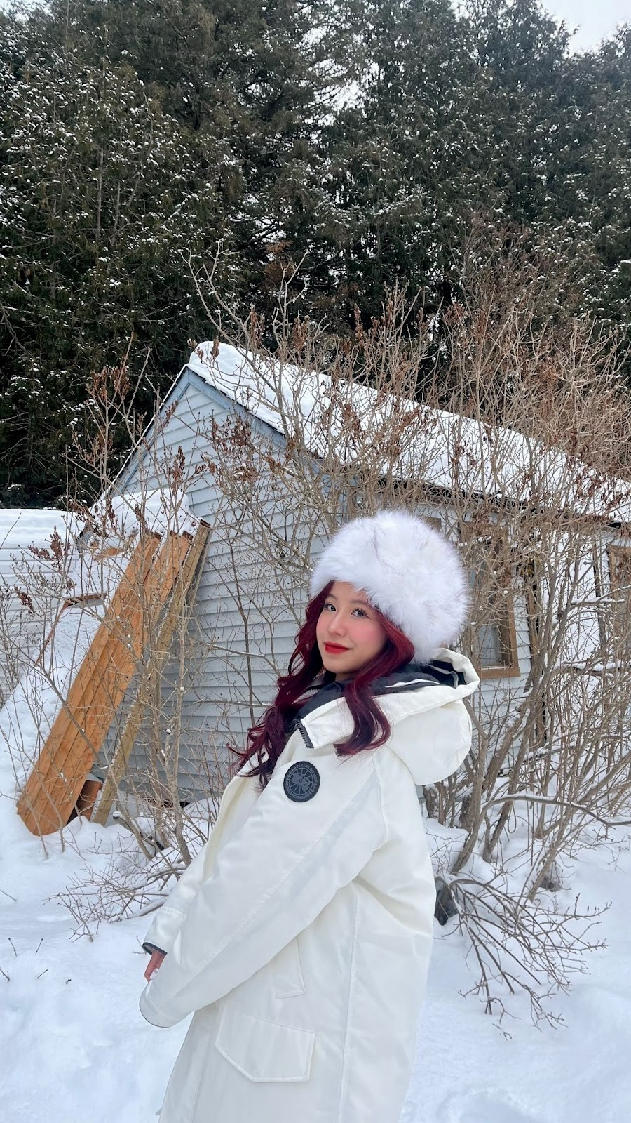 Chuyến đi mang cô đến trải nghiệm ngắm tuyết tại Canada. Chuyến đi mang cô đến trải nghiệm ngắm tuyết tại Canada.