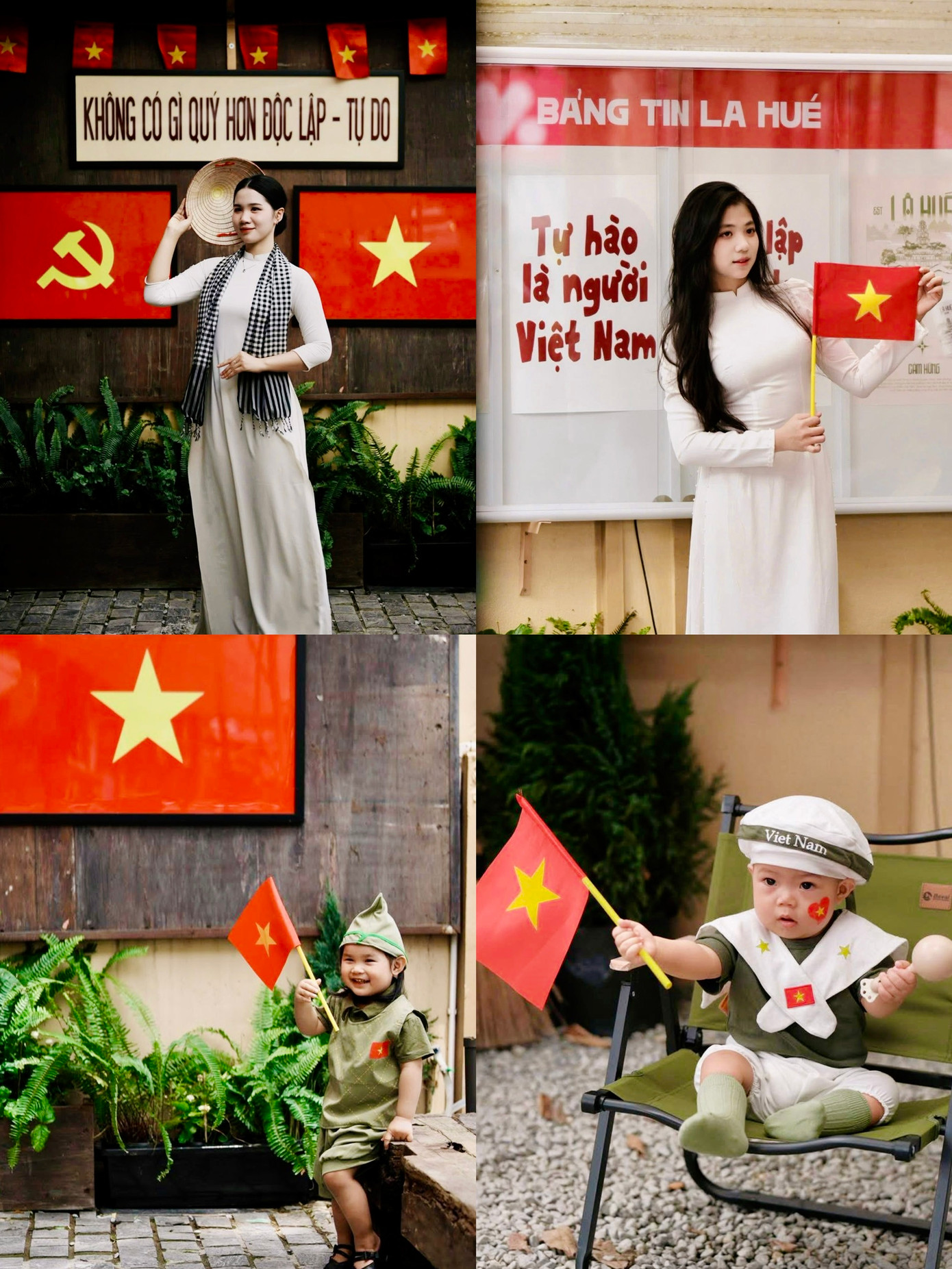 Góc check-in yêu nước tại quán cà phê La Hué. (Ảnh: La Hué) Góc check-in yêu nước tại quán cà phê La Hué. (Ảnh: La Hué)