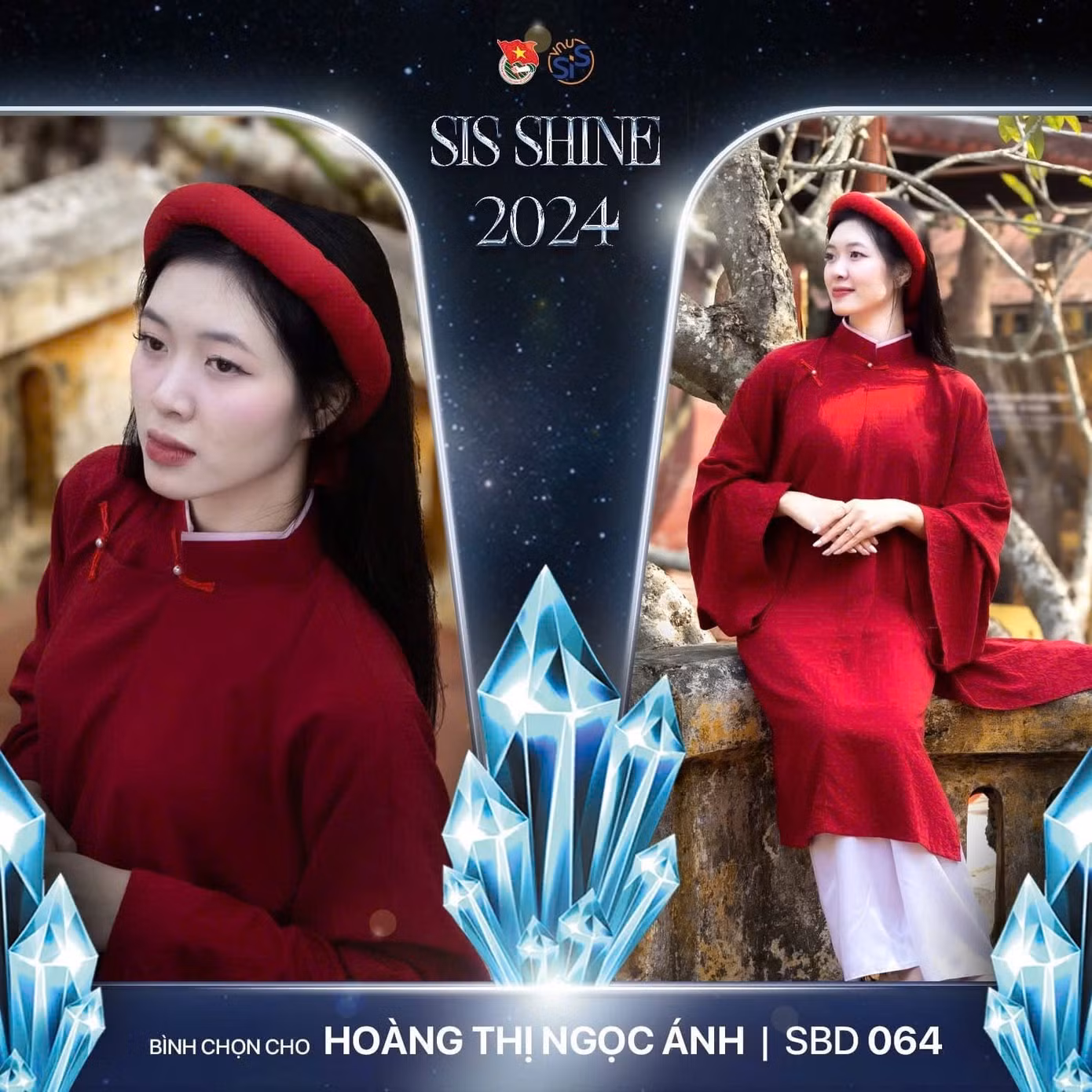 Ngọc Ánh xuất sắc giành giải Thí sinh được yêu thích nhất trong phần thi ảnh của Sis Shine 2024.