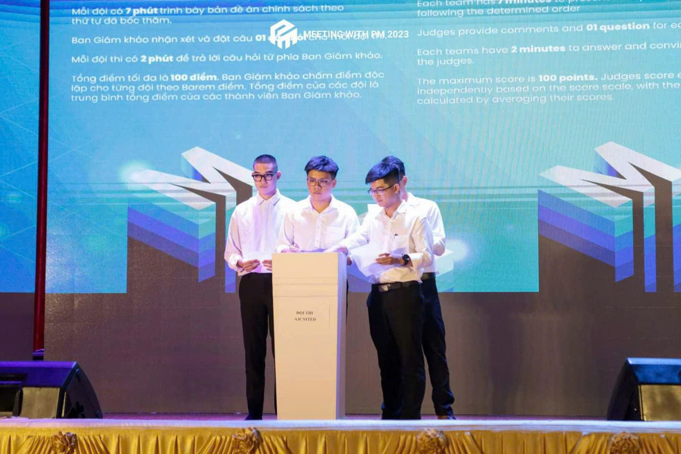 Quốc Huy tham gia cuộc thi “Meeting with PM 2023”. Quốc Huy tham gia cuộc thi “Meeting with PM 2023”.