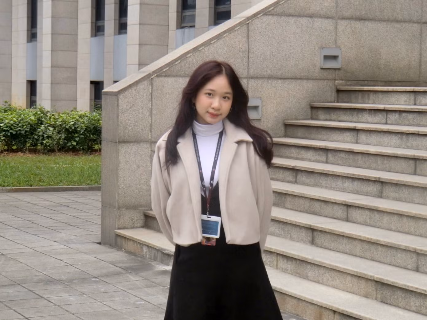 Anh Châu tham dự sự kiện DAV’s Leaders tổ chức tại Hội trường Bộ Ngoại giao.