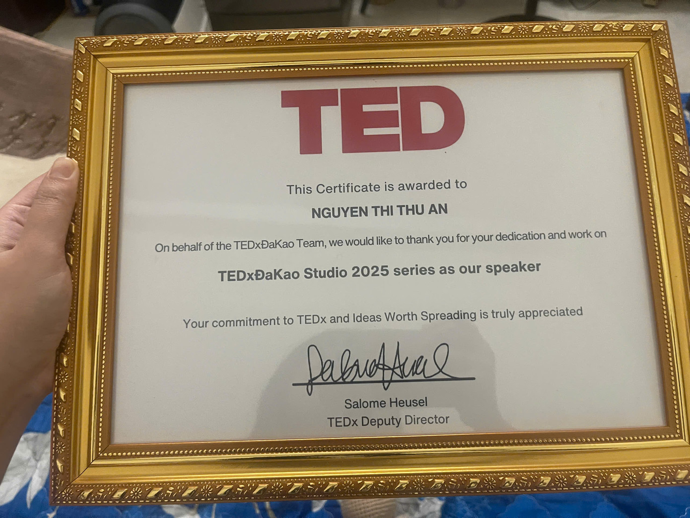 Thành tựu đầu tiên và là nguồn động lực vô cùng lớn cho An và team tiếp tục trên hành trình ý nghĩa.