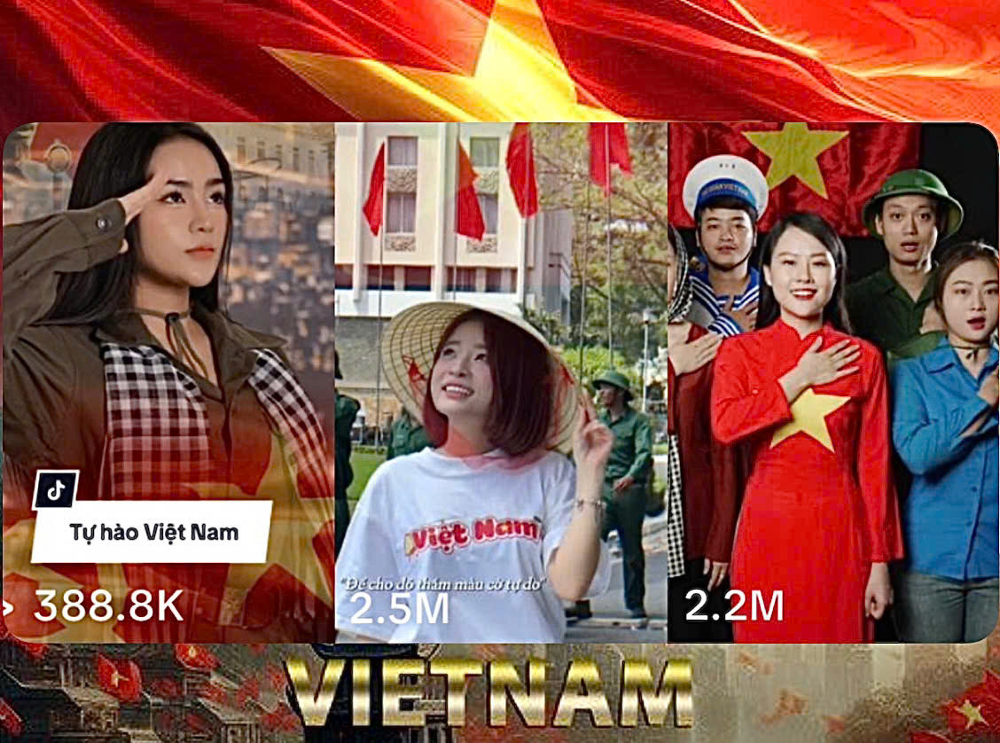 Các clip dài chưa đầy một phút nhưng chứa đựng cả chiều sâu của lịch sử: từ cuộc sống trong chiến khu, bài hát cách mạng cho tới những câu chuyện ít ai biết về ngày toàn thắng. (Ảnh chụp màn hình)