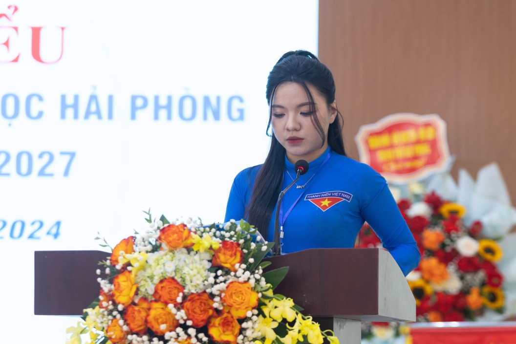 Thu An mong muốn phát triển hơn nữa phong trào “Sinh viên 5 tốt” tại trường Đại học Hải Phòng.