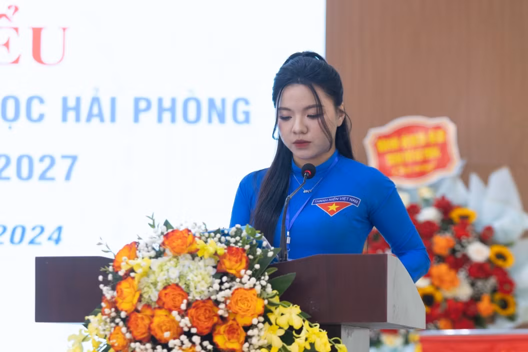 Thu An mong muốn phát triển hơn nữa phong trào “Sinh viên 5 tốt” tại trường Đại học Hải Phòng.