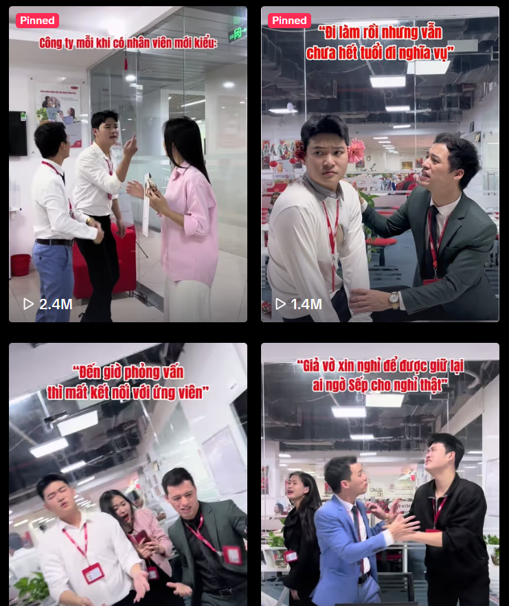 Nhiều công ty đăng tải các video ngắn, “bắt trend” đầy hài hước để thu hút nhân sự Gen Z.