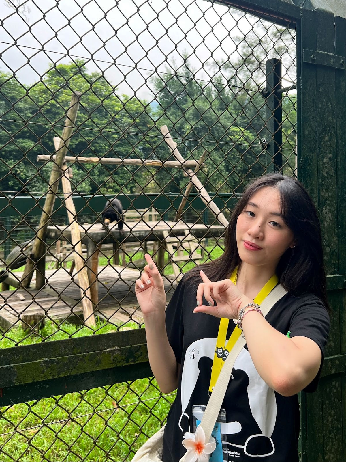 Trâm Anh trong một chuyến đi quảng bá thương hiệu của Cocoon Vietnam.