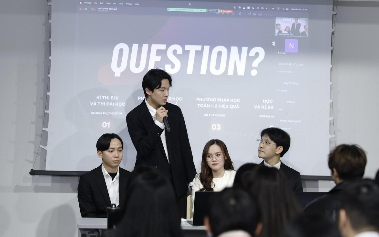 Xuân Thi tham gia chia sẻ về quá trình ôn thi EJU với các du học sinh Việt Nam tại Nhật Bản. Xuân Thi tham gia chia sẻ về quá trình ôn thi EJU với các du học sinh Việt Nam tại Nhật Bản.