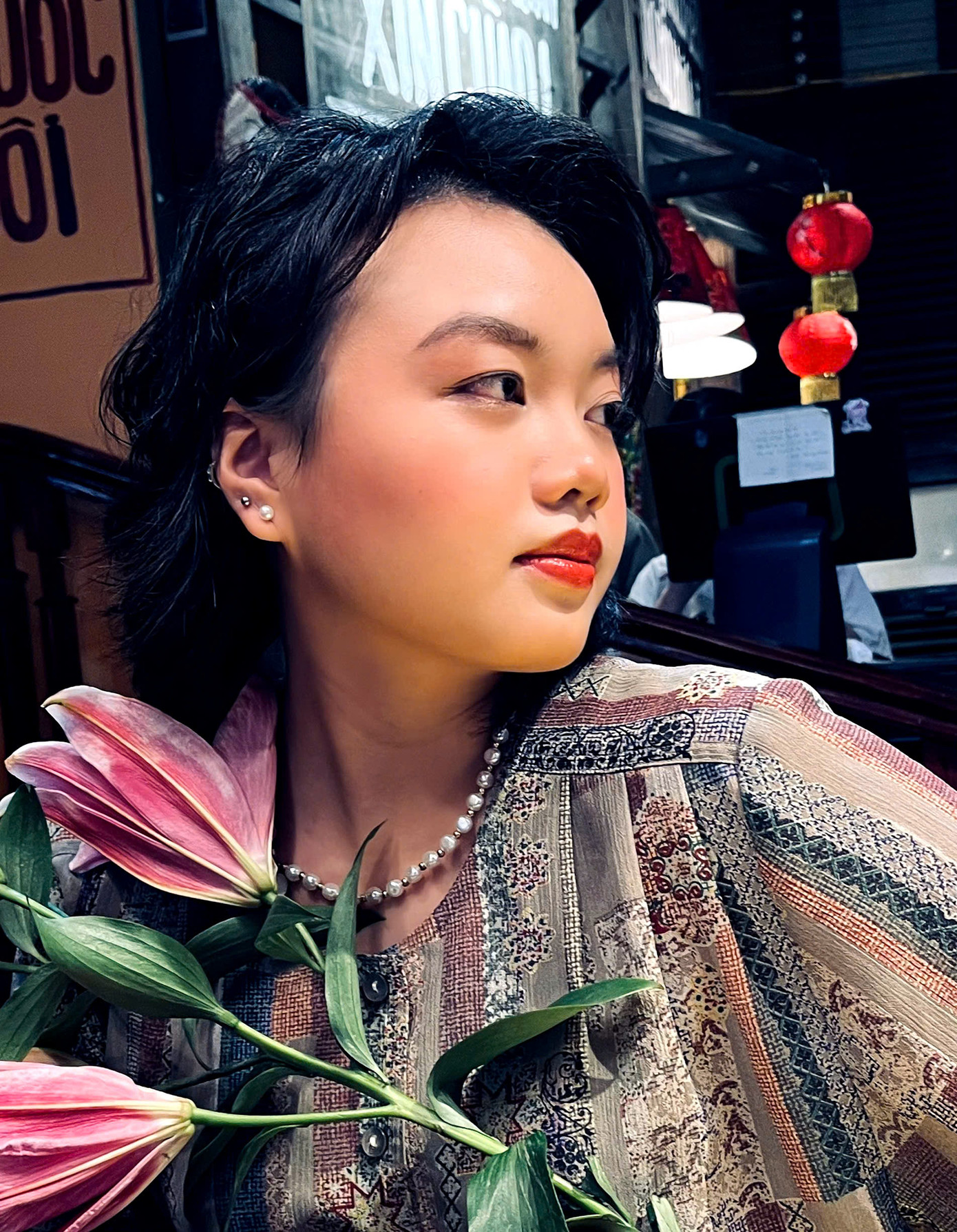 Nguyễn Thị Hồng Anh, sinh viên năm 3 khoa Thiết kế Đồ họa.