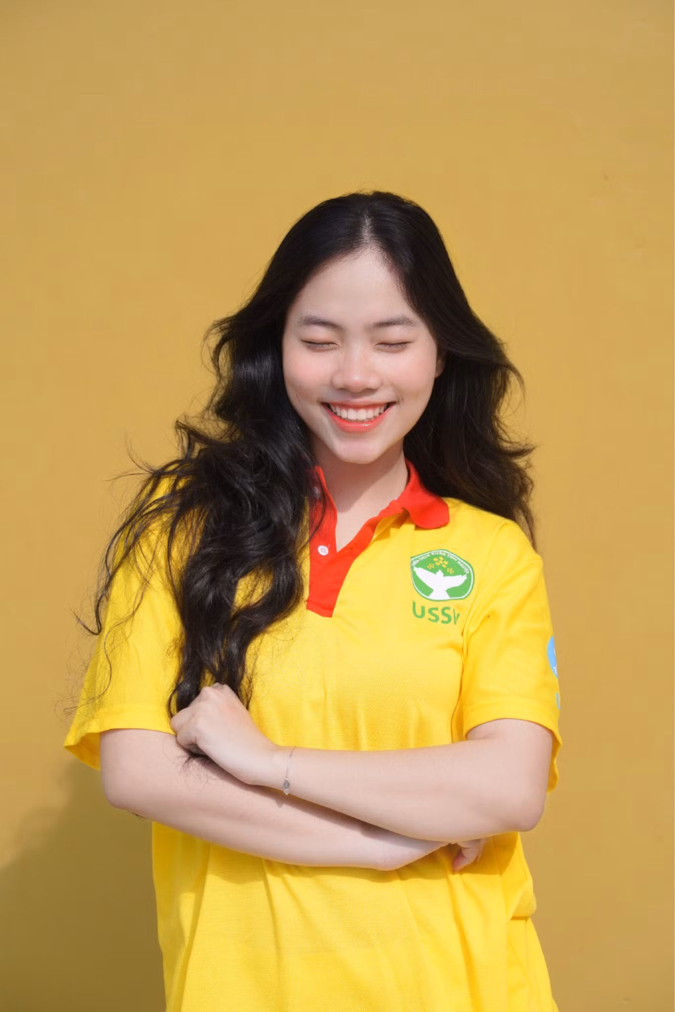 Hiền Trang trong vai trò chiến sĩ Xuân tình nguyện.