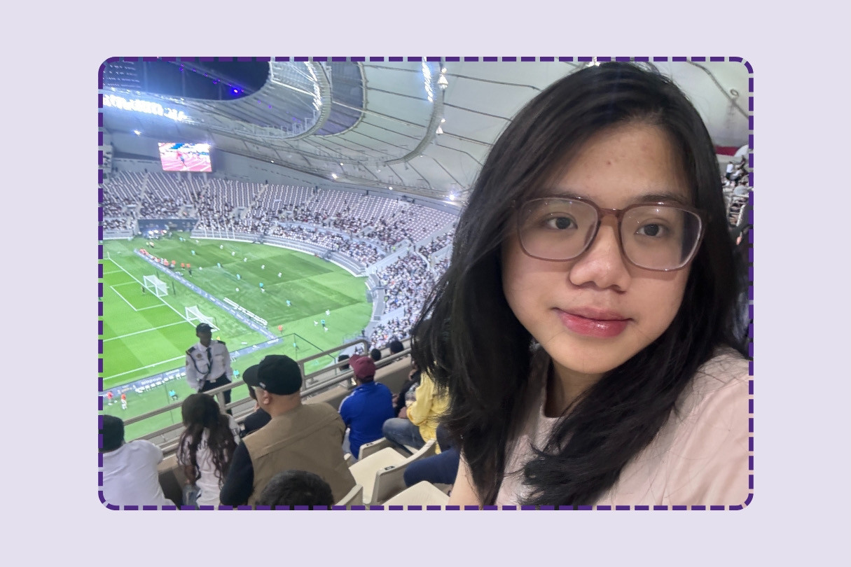 Linh đi xem trận đấu El Clasico Legends tại Sân vận động Quốc tế Khalifa hồi tháng 11/2024.