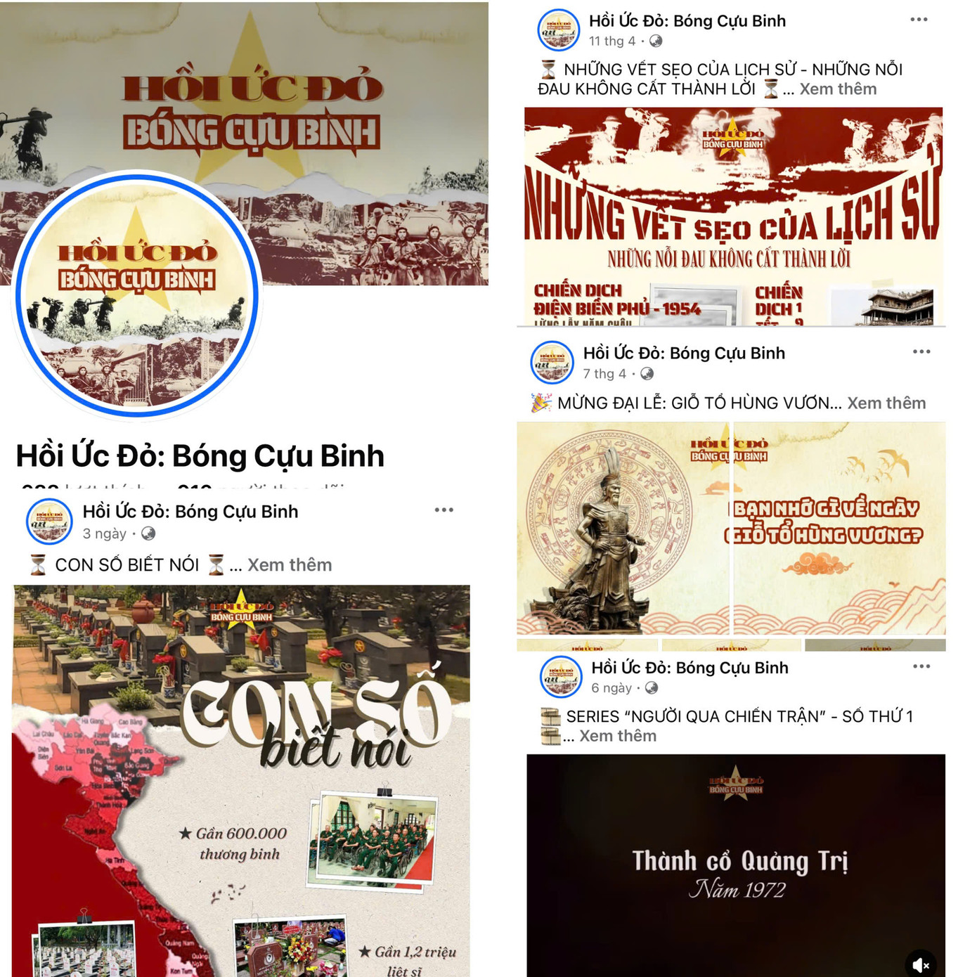 “Hồi ức đỏ: Bóng cựu binh” là một trong những dự án truyền thông về lịch sử trên mạng xã hội thu hút sự quan tâm không nhỏ của giới trẻ trong thời gian gần đây. (Ảnh chụp màn hình)