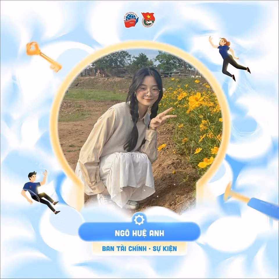 Huệ Anh – Thành viên Ban Tài chính - Sự kiện, Đoàn Thanh niên Học viện Ngoại giao.