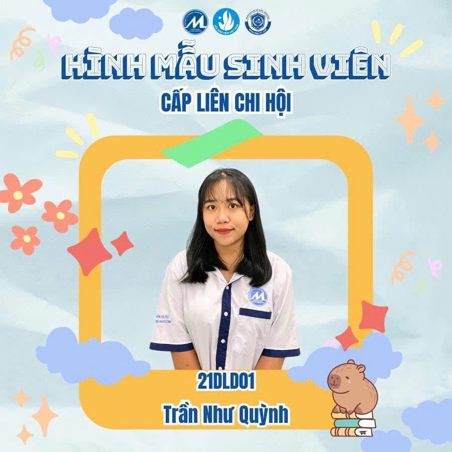 Như Quỳnh xuất sắc được công nhận là Hình mẫu sinh viên cấp Liên chi Hội năm 2024.