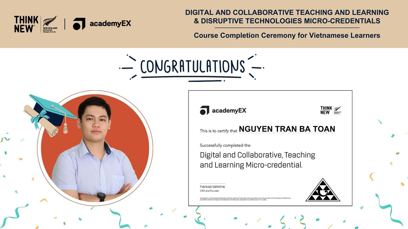 Lễ bế giảng khóa học Chứng chỉ vi mô – chương trình học bổng do Bộ Giáo dục New Zealand tài trợ.