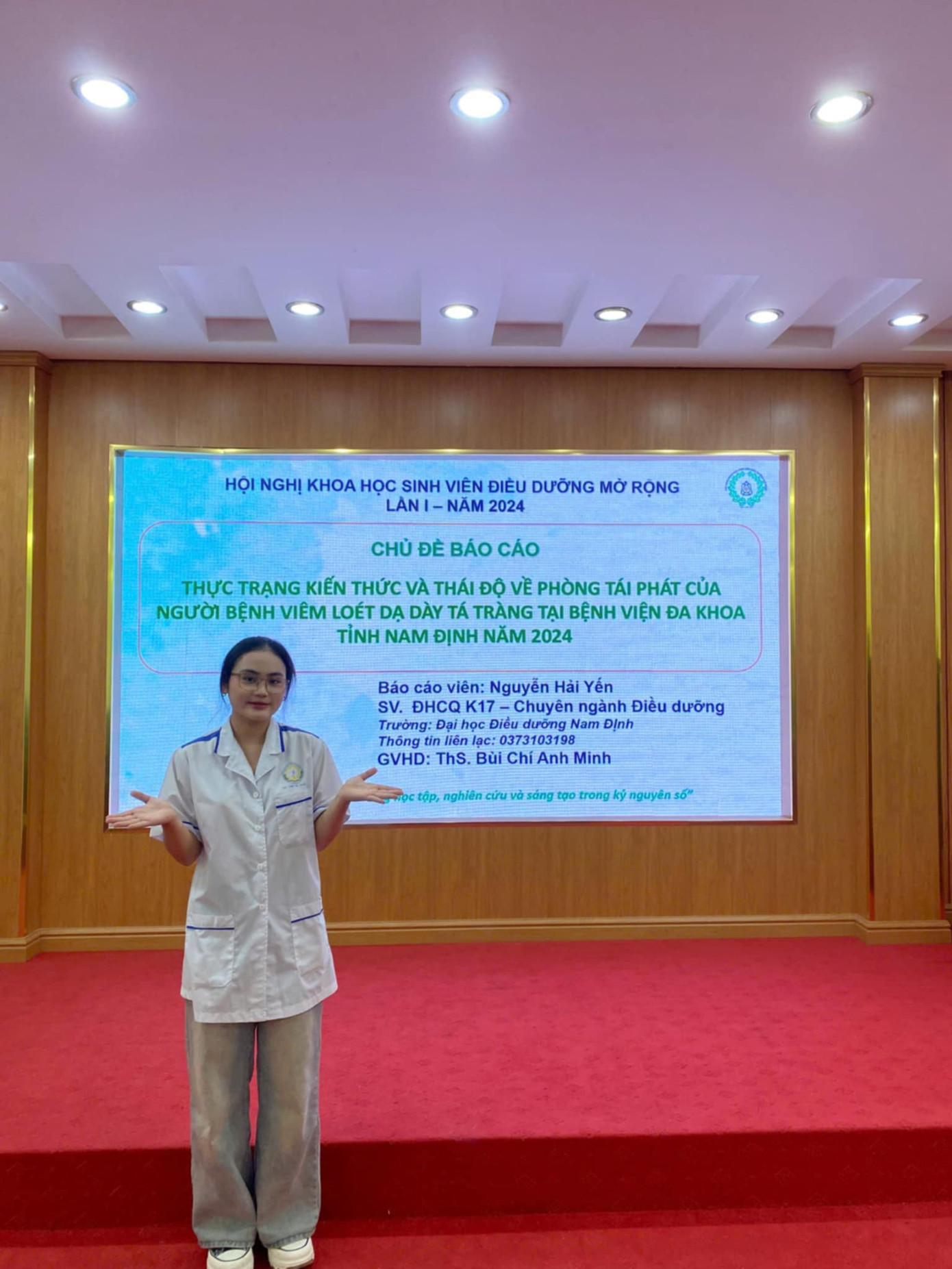 Nguyễn Hải Yến luôn nỗ lực hết mình với mong muốn được cống hiến cho cộng đồng trong tương lai.