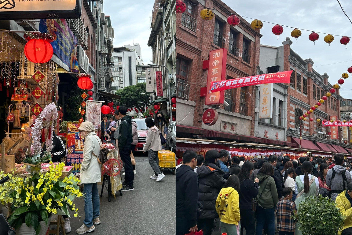 Không khí chợ Tết tại Đài Loan.