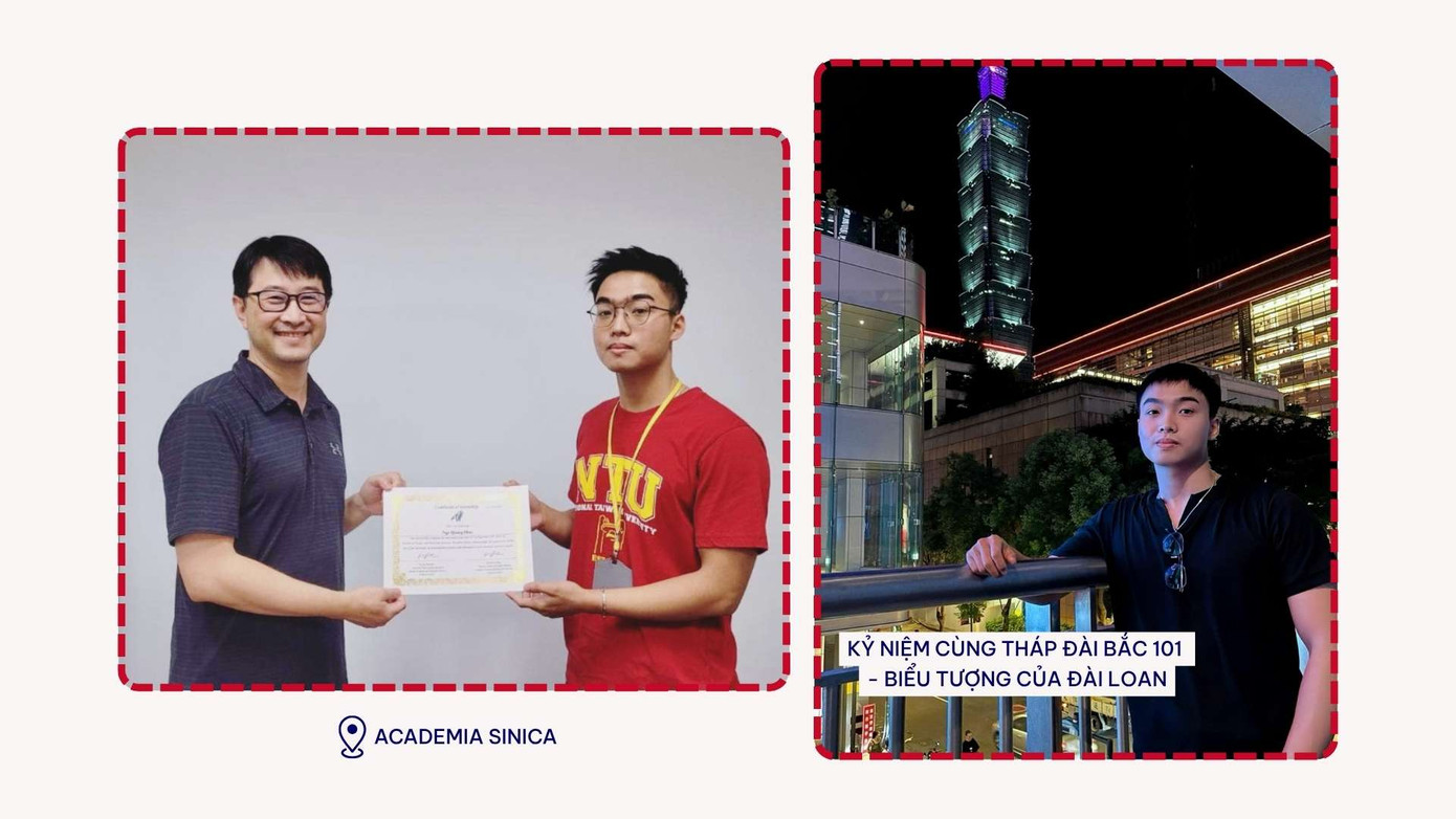 Thực tập tại Viện Hàn lâm Khoa học Đài Loan (Academia Sinica) năm 2024. Thực tập tại Viện Hàn lâm Khoa học Đài Loan (Academia Sinica) năm 2024.