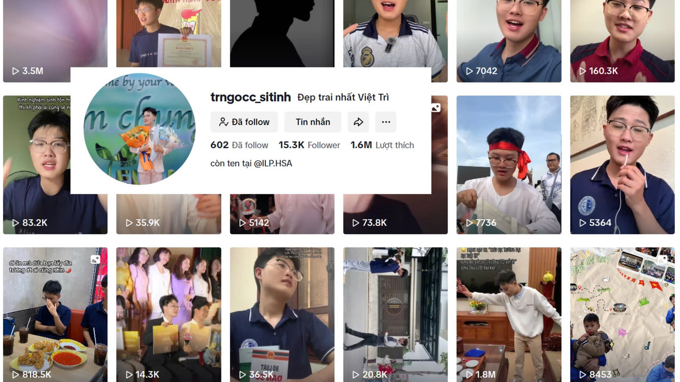 Kênh Tiktok của Minh Ngọc với hơn 1,6 triệu lượt thích. Kênh Tiktok của Minh Ngọc với hơn 1,6 triệu lượt thích.