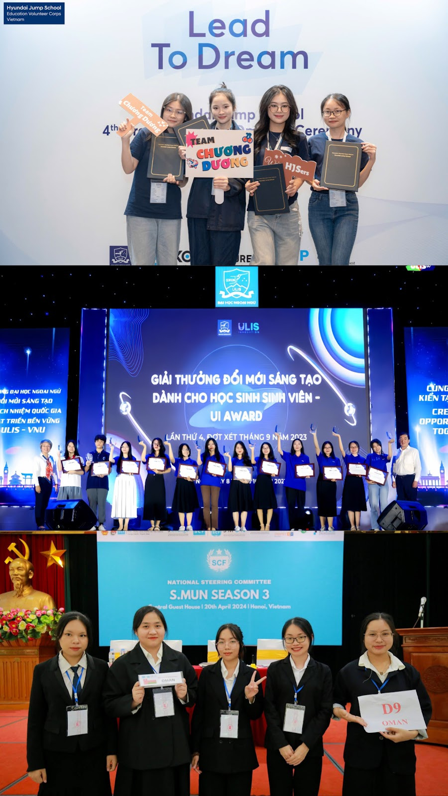 Trang Nhung bên một số danh hiệu, học bổng đạt được. Trang Nhung bên một số danh hiệu, học bổng đạt được.