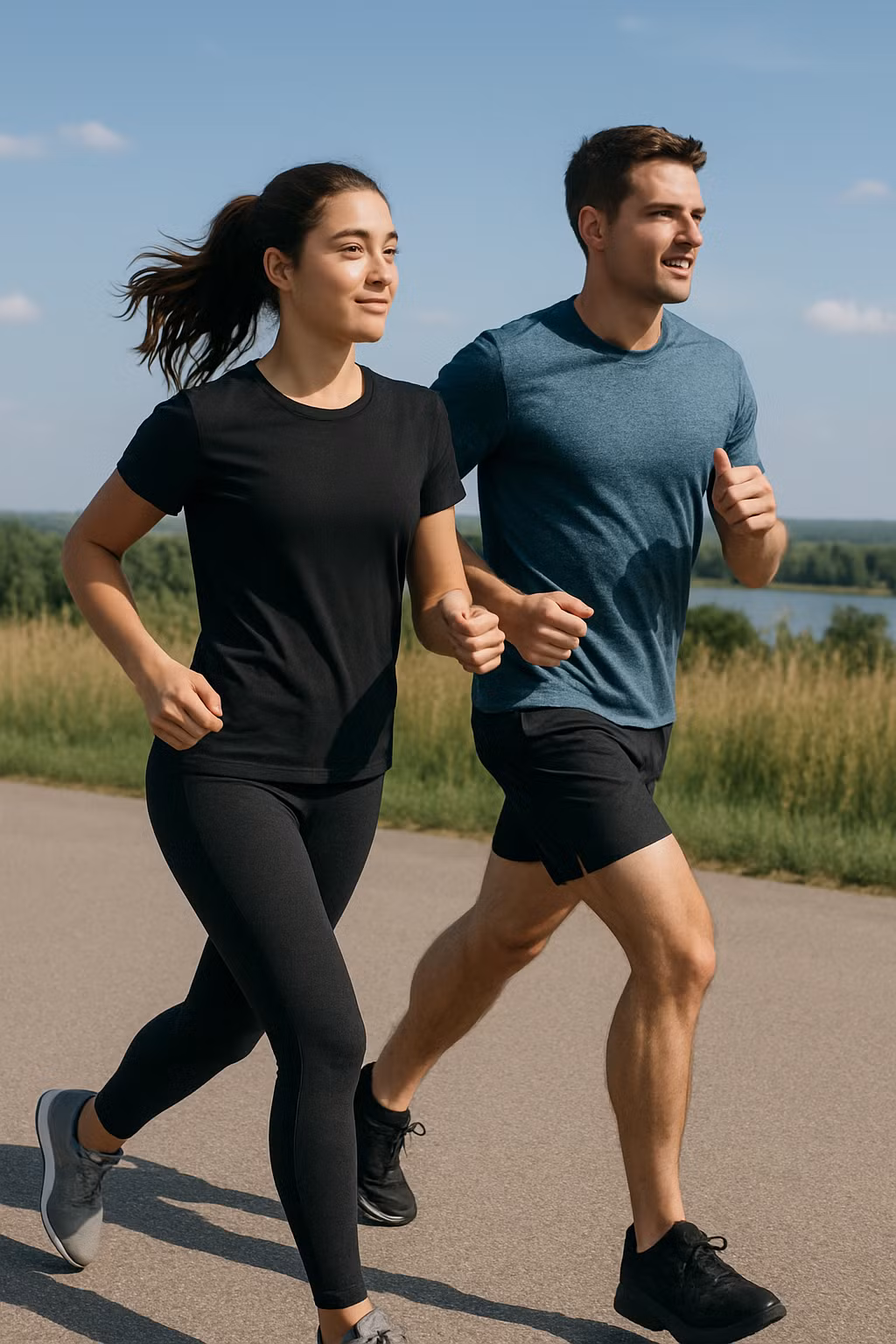 Chạy bộ mang lại nhiều lợi ích về sức khỏe thể chất lẫn tinh thần. (Ảnh minh họa: AI) Chạy bộ mang lại nhiều lợi ích về sức khỏe thể chất lẫn tinh thần. (Ảnh minh họa: AI)