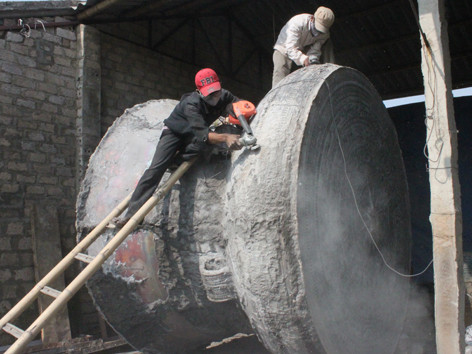 Trống đang được làm nguội