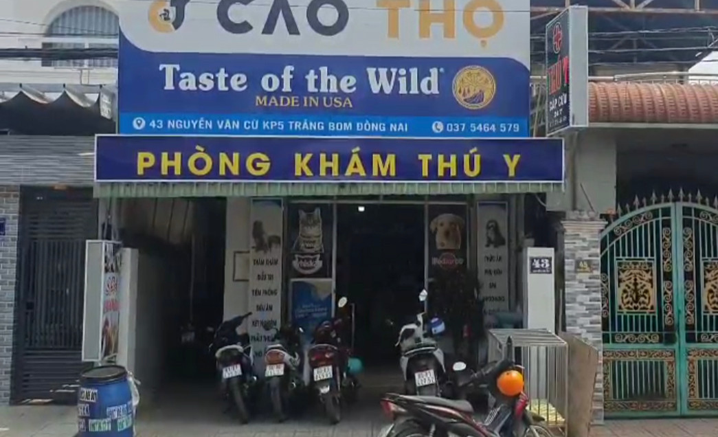 Phòng khám thú y nơi xảy ra vụ việc. Ảnh: Tuệ Mẫn