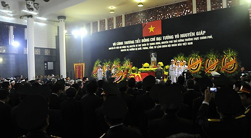 Bên trong Nhà tang lễ Quốc gia. Ảnh: VOV