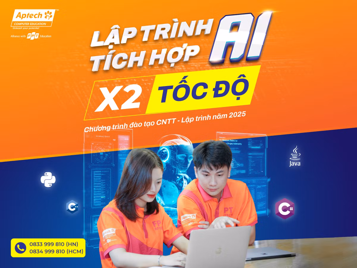 FPT Aptech triển khai chương trình đào tạo Lập trình tích hợp AI từ năm 2025