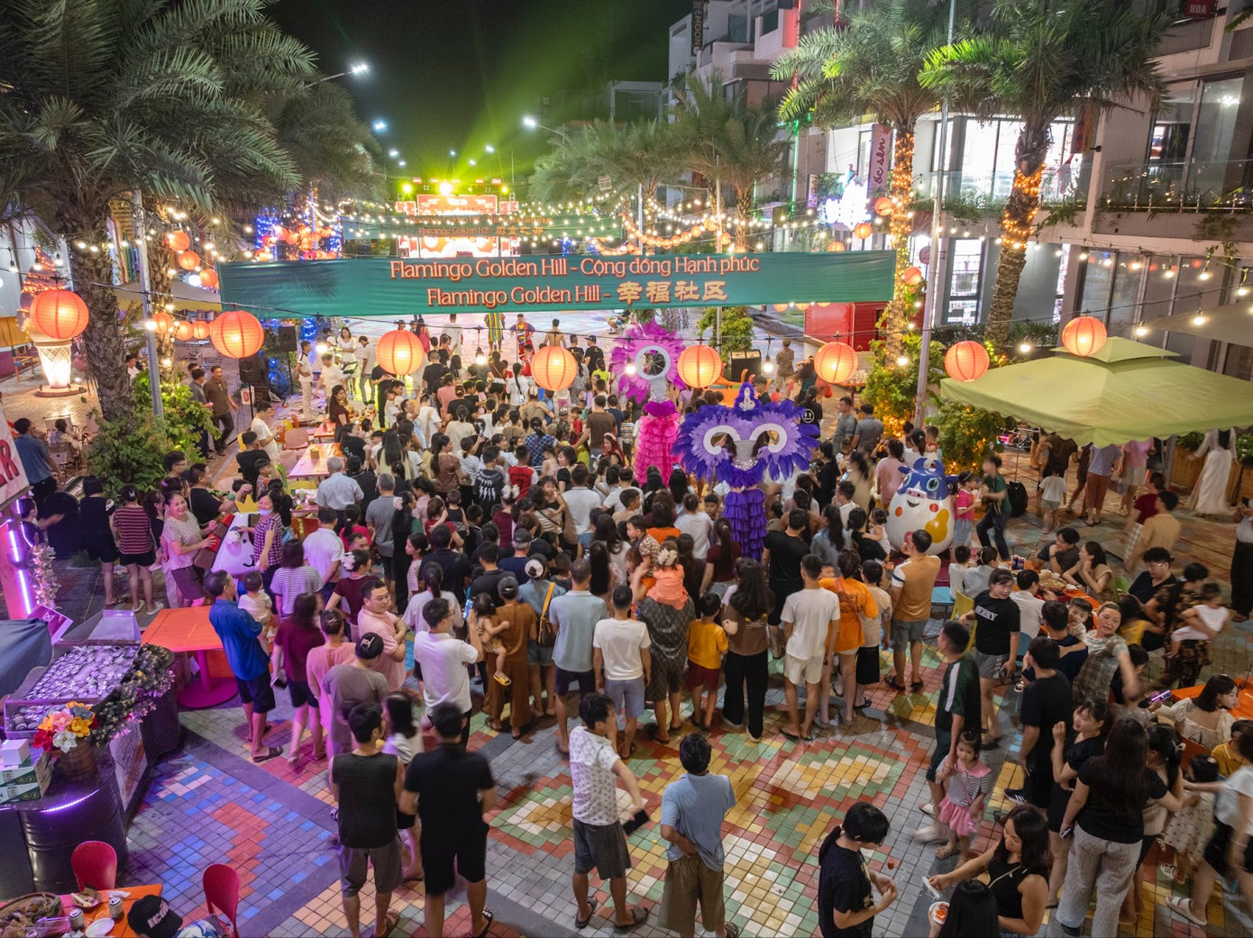 Khu đô thị Flamingo Golden Hill sôi động về đêm khi trở thành nơi lưu trú dài hạn của hàng trăm chuyên gia nước ngoài. Ảnh: CĐT