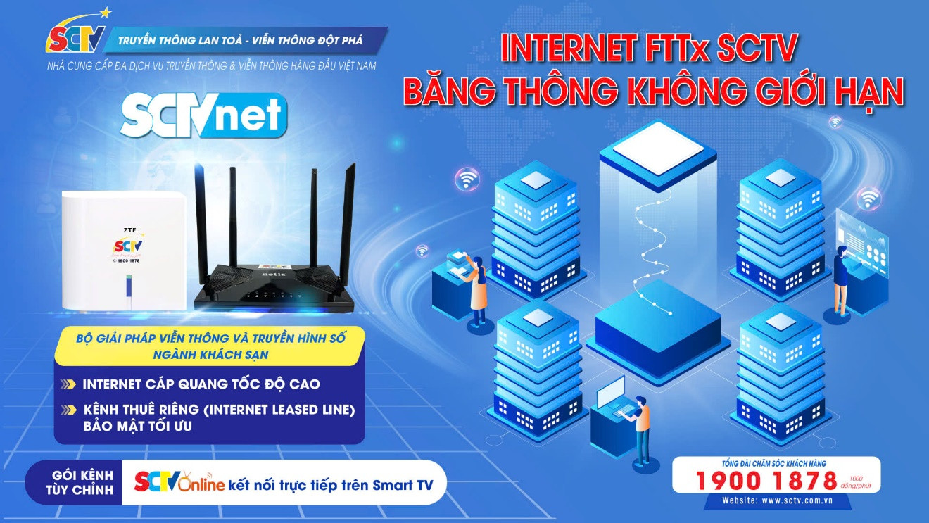 Bộ giải pháp viễn thông và truyền hình số ngành khách sạn của SCTV Bộ giải pháp viễn thông và truyền hình số ngành khách sạn của SCTV