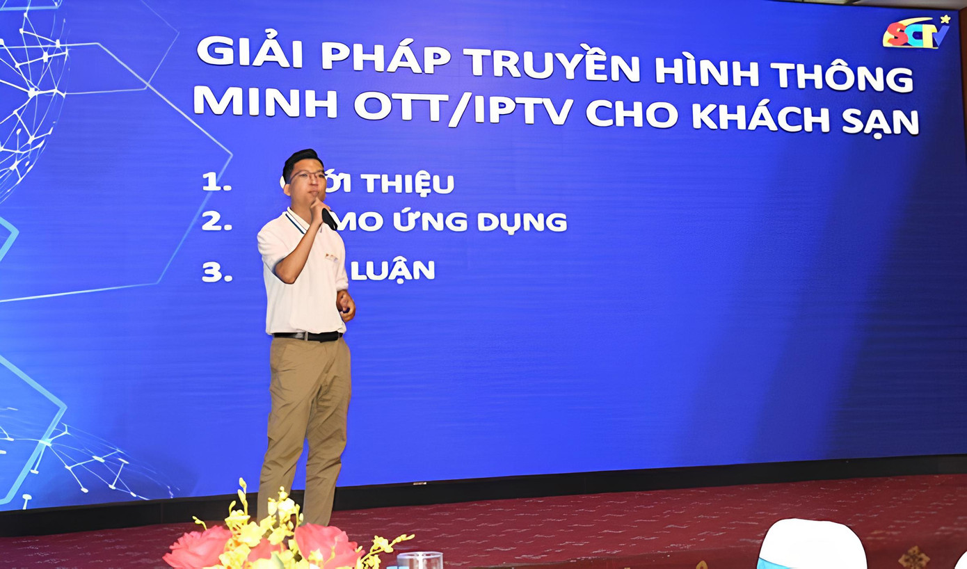 Ông Nguyễn Văn Cường, phó phòng Nghiên cứu – Chiến lược trình bày giải pháp Ông Nguyễn Văn Cường, phó phòng Nghiên cứu – Chiến lược trình bày giải pháp