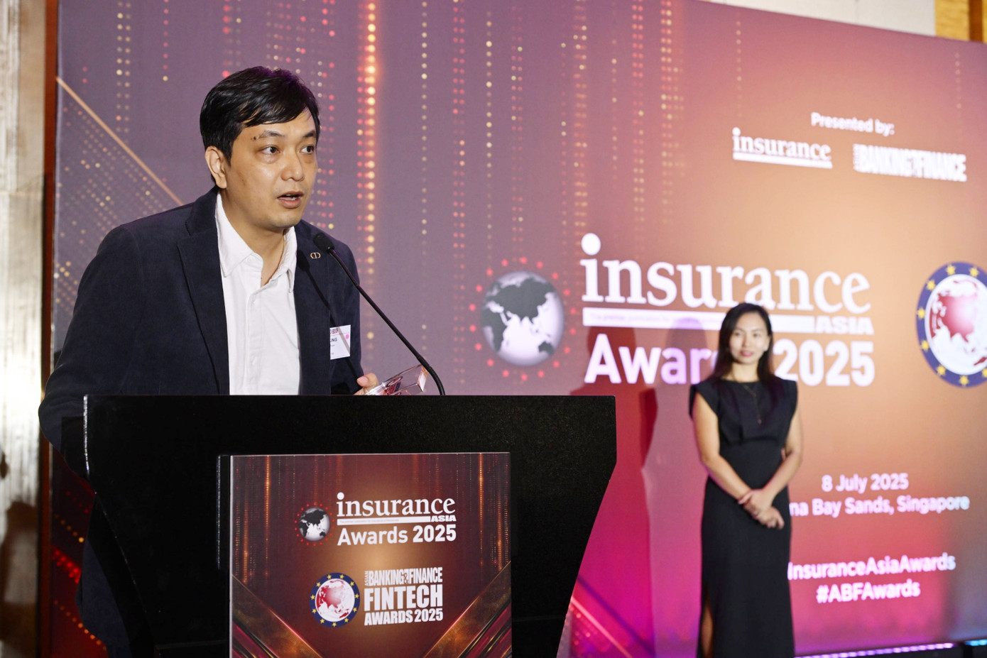 Ông Phạm Thanh Tùng - Đại diện F88 phát biểu tại Lễ trao giải ABF 2025