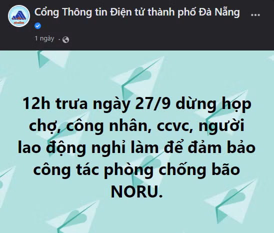 Dừng tất cả mọi hoạt động để chống bão. Dừng tất cả mọi hoạt động để chống bão.