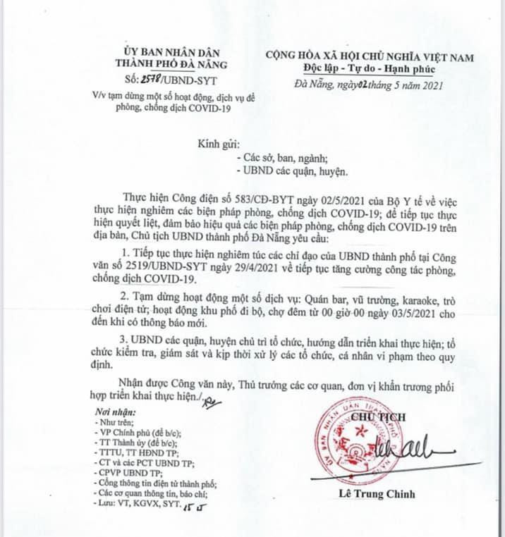 Công văn của UBND Thành phố Đà Nẵng. Công văn của UBND Thành phố Đà Nẵng.