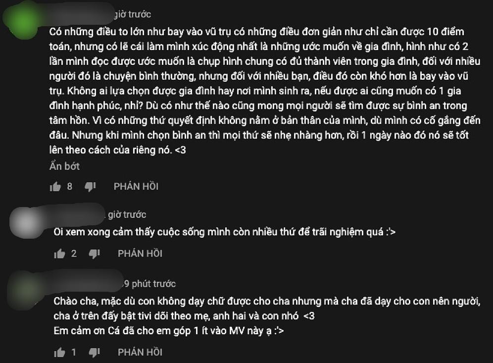 Netizen bày tỏ cảm xúc sau khi xem sản phẩm đầy sâu sắc của nhóm Cá Hồi Hoang.