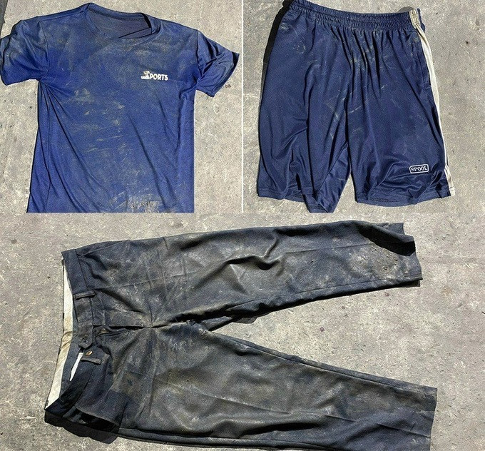 Trang phục của nạn nhân khi tử vong (Ảnh: Công an cung cấp).