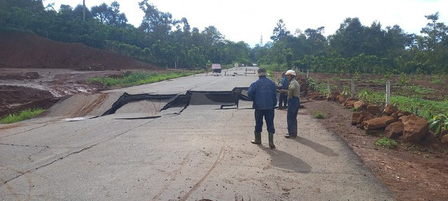 Nhiều người trồng sầu riêng quanh đoạn đường tránh Quốc lộ 20 (Bảo Lộc) bị nứt, sụt lún cho biết, đêm 4/8, nhiều kẻ gian còn đi vào khu vực đường cấm để xâm nhập vườn sầu riêng của người dân trộm trái. Nhiều người trồng sầu riêng quanh đoạn đường tránh Quốc lộ 20 (Bảo Lộc) bị nứt, sụt lún cho biết, đêm 4/8, nhiều kẻ gian còn đi vào khu vực đường cấm để xâm nhập vườn sầu riêng của người dân trộm trái.