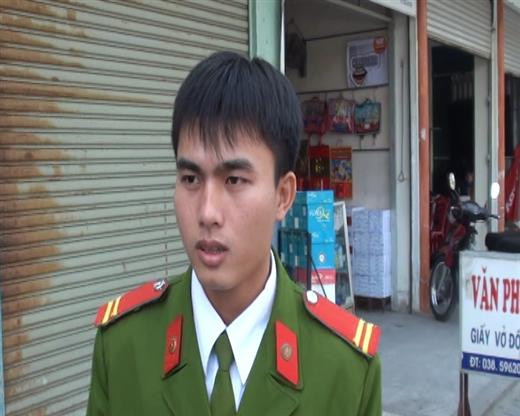 Trung sỹ Phan Hồng Thanh – người trực tiếp phát hiện và bắt giữ các đối tượng