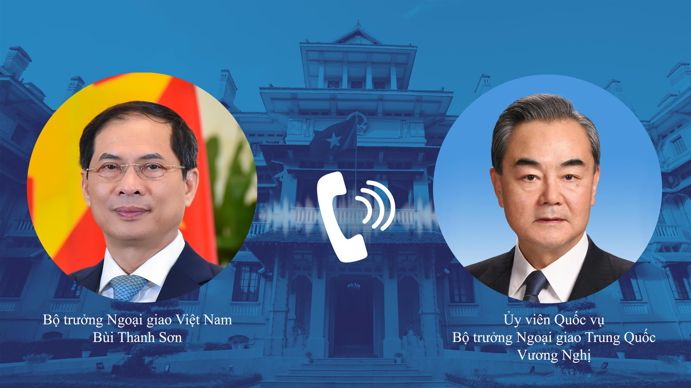 Bộ trưởng Ngoại giao Bùi Thanh Sơn và Bộ trưởng Ngoại giao Trung Quốc Vương Nghị. (Ảnh: Mofa) Bộ trưởng Ngoại giao Bùi Thanh Sơn và Bộ trưởng Ngoại giao Trung Quốc Vương Nghị. (Ảnh: Mofa)